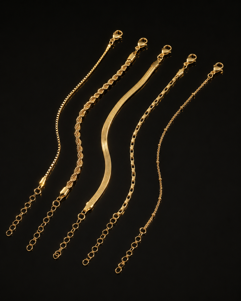 Bransoletka Chain Stack – Pozłacana Bransoletka Łańcuszkowa
